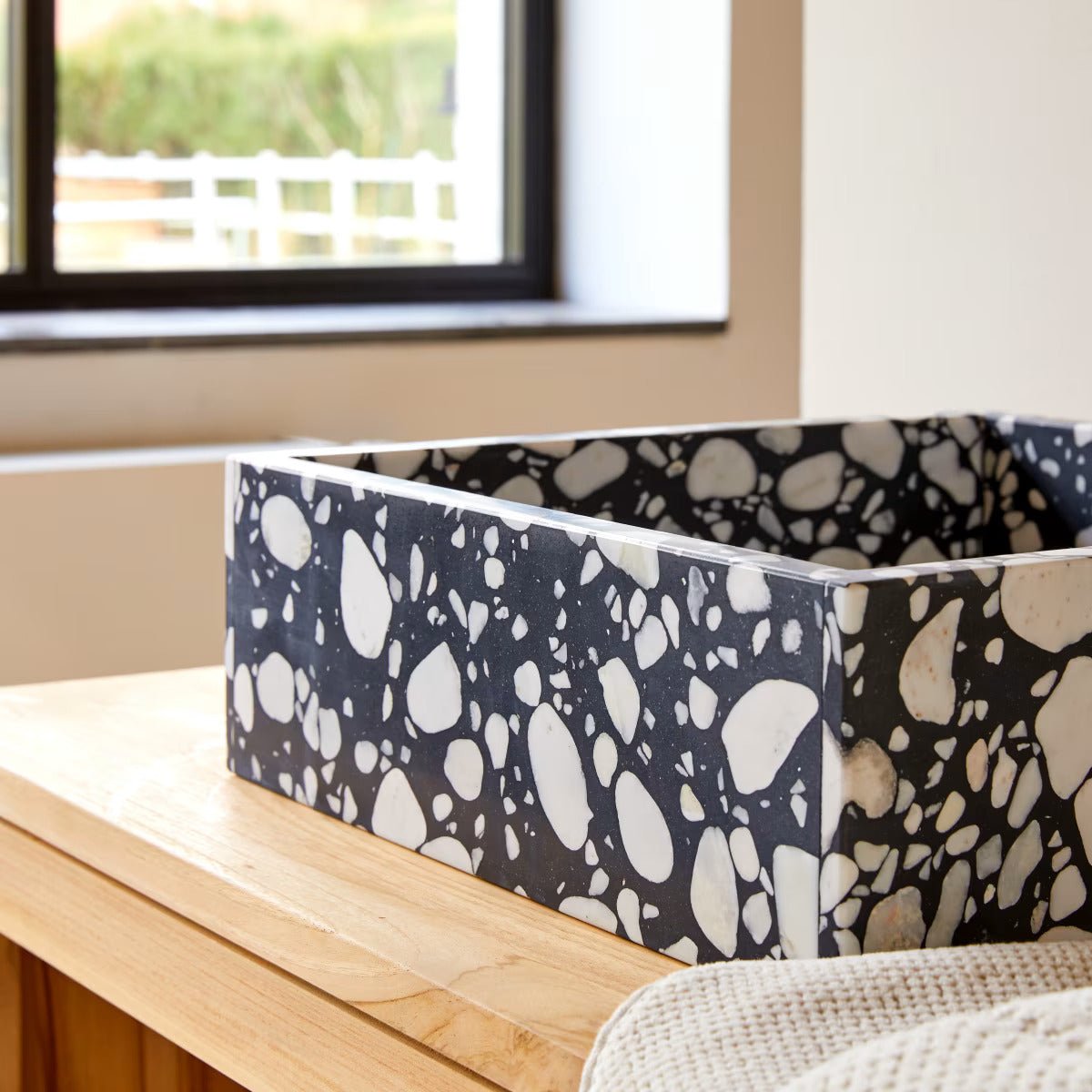 Motru Square Premium Terrazzo Basin - Oak Furniture Store