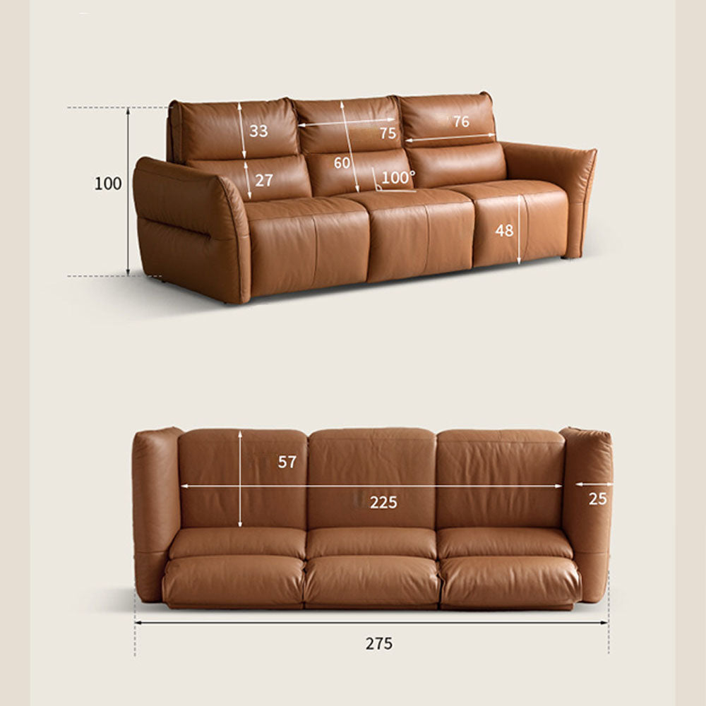 Muros Genuine Leather Electric Recliner Sofa