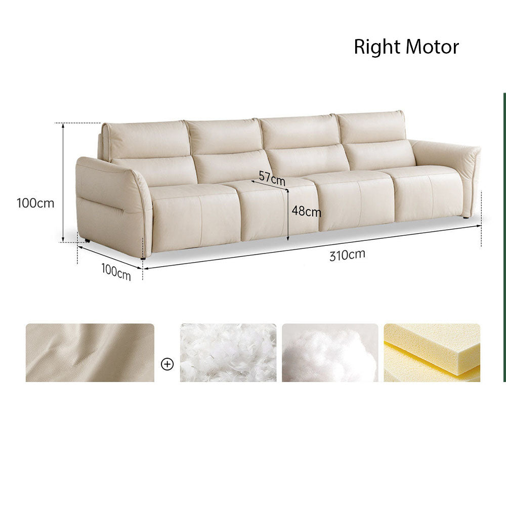 Muros Genuine Leather Electric Recliner Sofa