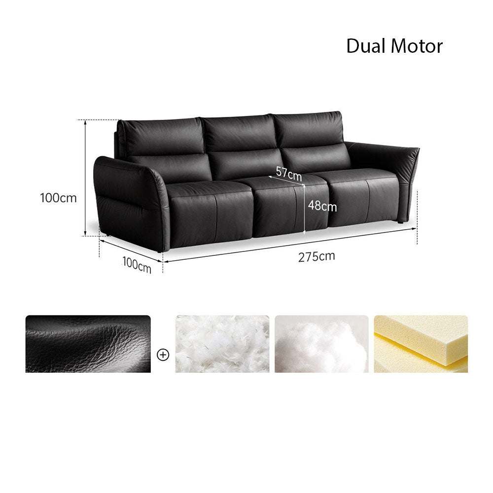 Muros Genuine Leather Electric Recliner Sofa