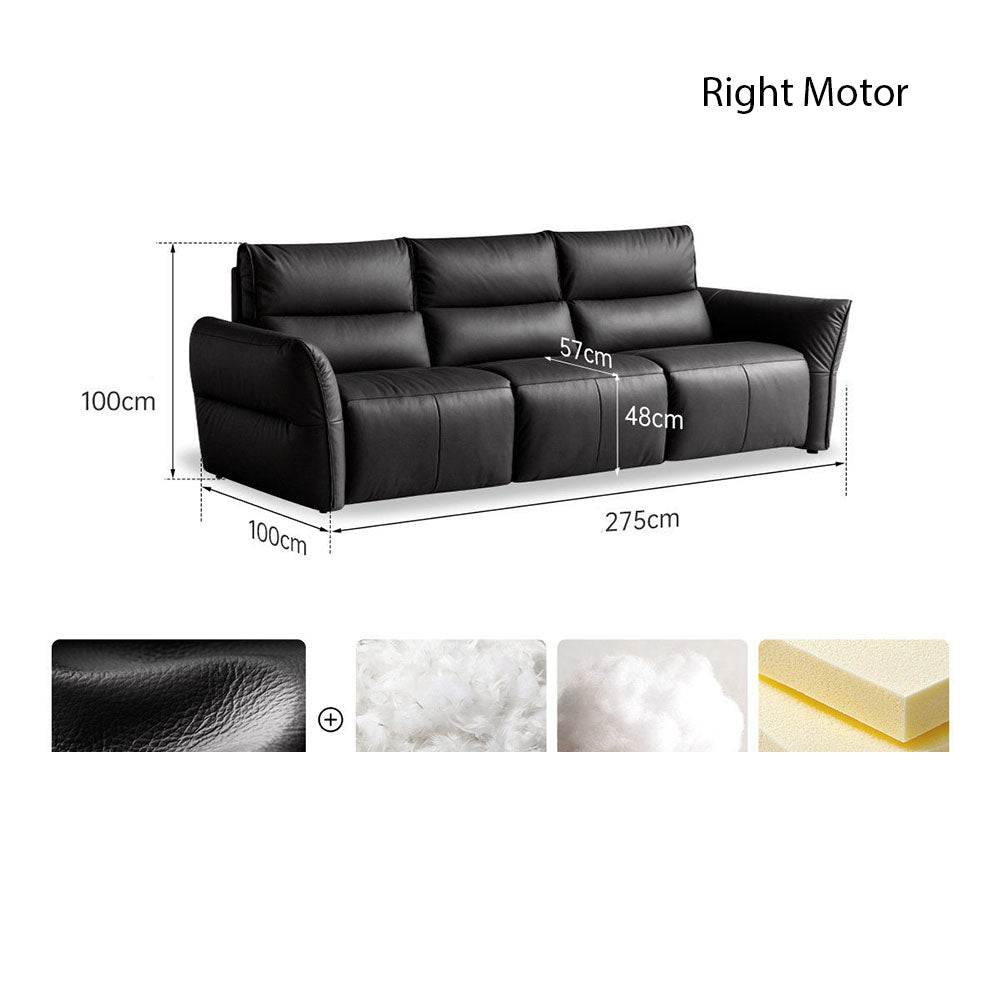 Muros Genuine Leather Electric Recliner Sofa