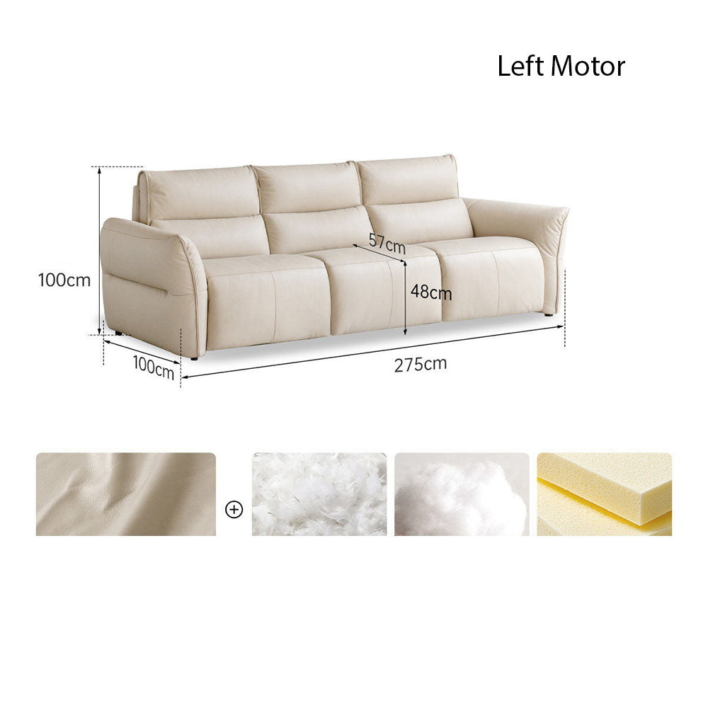 Muros Genuine Leather Electric Recliner Sofa