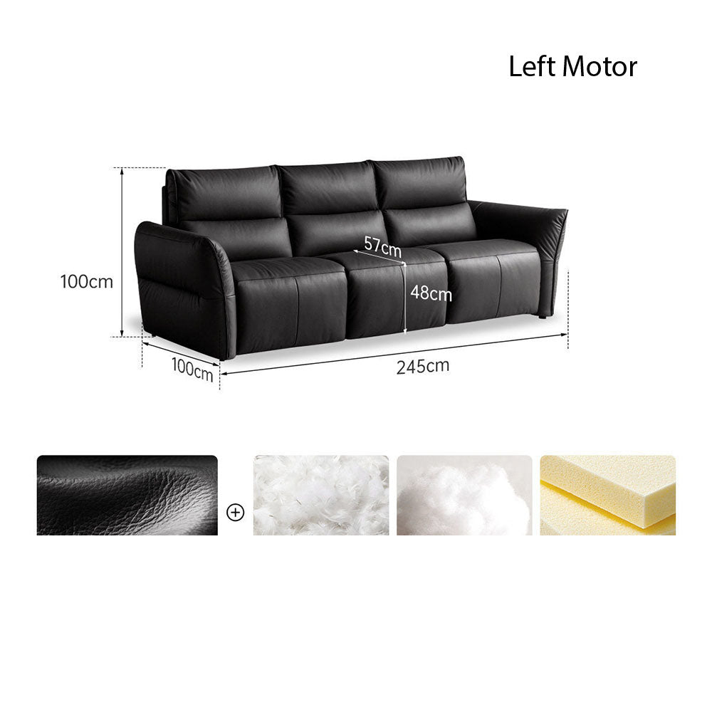 Muros Genuine Leather Electric Recliner Sofa