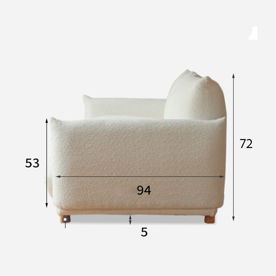 Mutsu Tranquil Touch Faux Shearling Sofa