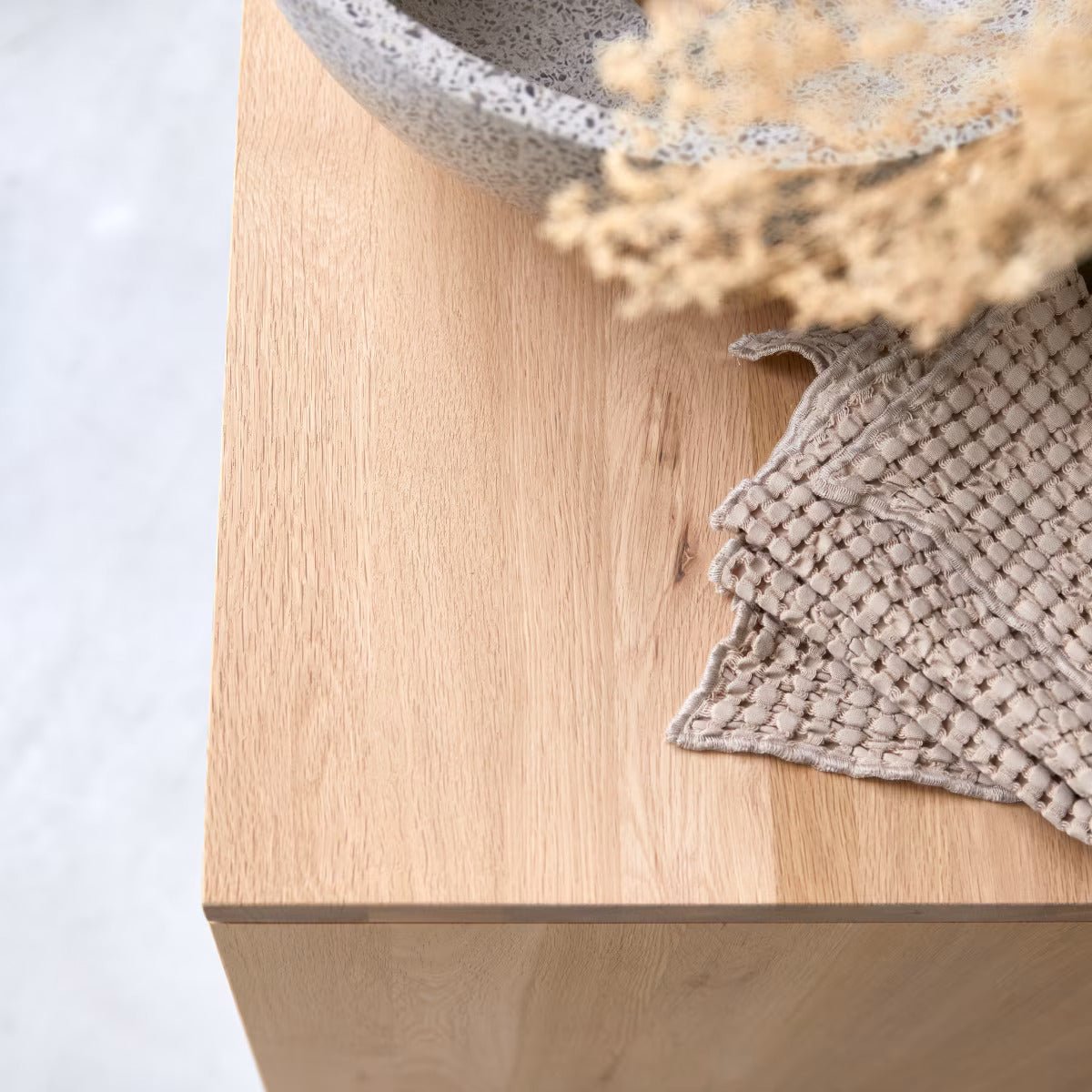 Nanterre Natural Solid Oak Double Basin Vanity Unit - Oak Furniture Store