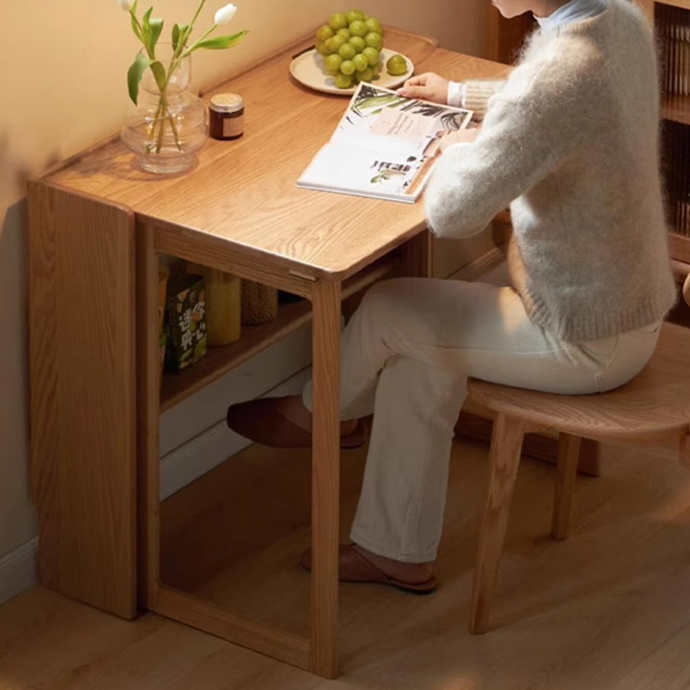 Naples Natural Solid Oak Extending Dining Table Office Desk