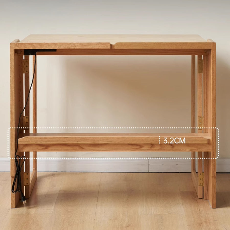Naples Natural Solid Oak Extending Dining Table Office Desk – Oak ...
