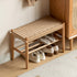 Nara Natural Solid Oak Shoe Bench