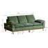 Natori Solid Oak Corduroy Fabric Sofa - Oak Furniture Store