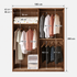 Neath wardrobe internal dimension guide with hanging space, shelves and storage compartments