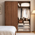 Neath walnut colour sliding wardrobe with spacious internal clothing storage layout