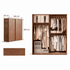 Neath 140 cm solid oak sliding door wardrobe dimension and internal storage guide