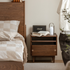 Newry Natural Solid Walnut Bedside Table