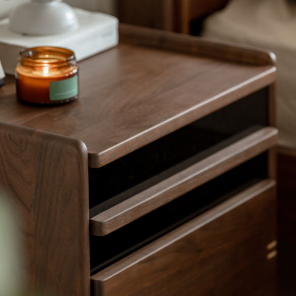 Newry Natural Solid Walnut Bedside Table