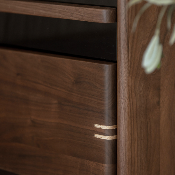 Newry Natural Solid Walnut Bedside Table