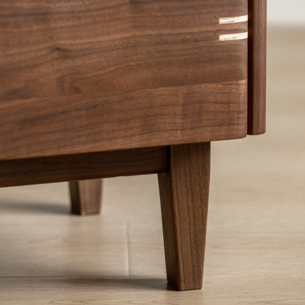 Newry Natural Solid Walnut Bedside Table