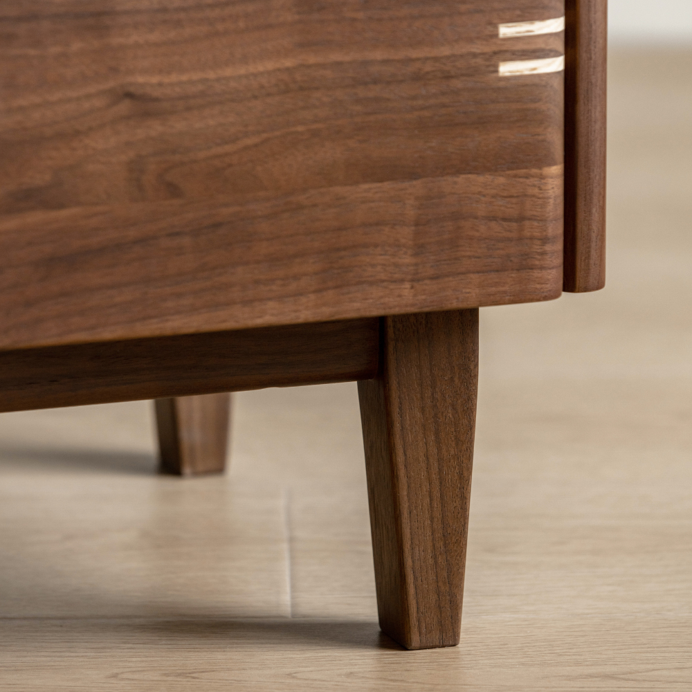 Newry Natural Solid Walnut Bedside Table