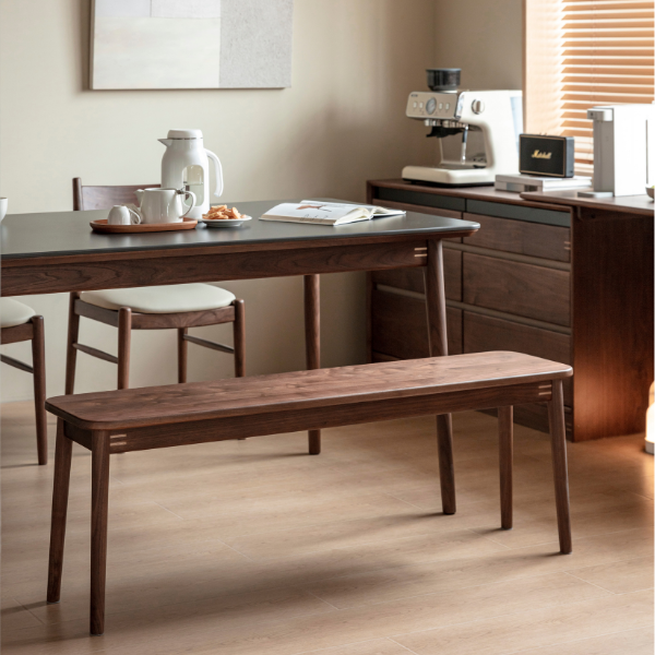 Newry Natural Solid Walnut Dining Bench