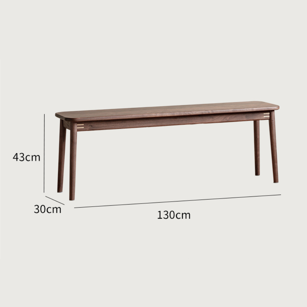 Newry Natural Solid Walnut Dining Bench