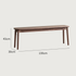 Newry Natural Solid Walnut Dining Bench