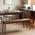 Newry Natural Solid Walnut Dining Bench
