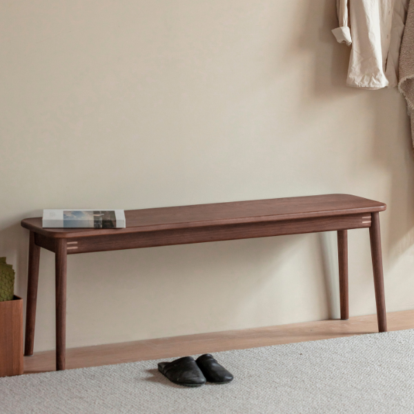 Newry Natural Solid Walnut Dining Bench