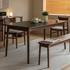 Newry Natural Solid Walnut Dining Bench