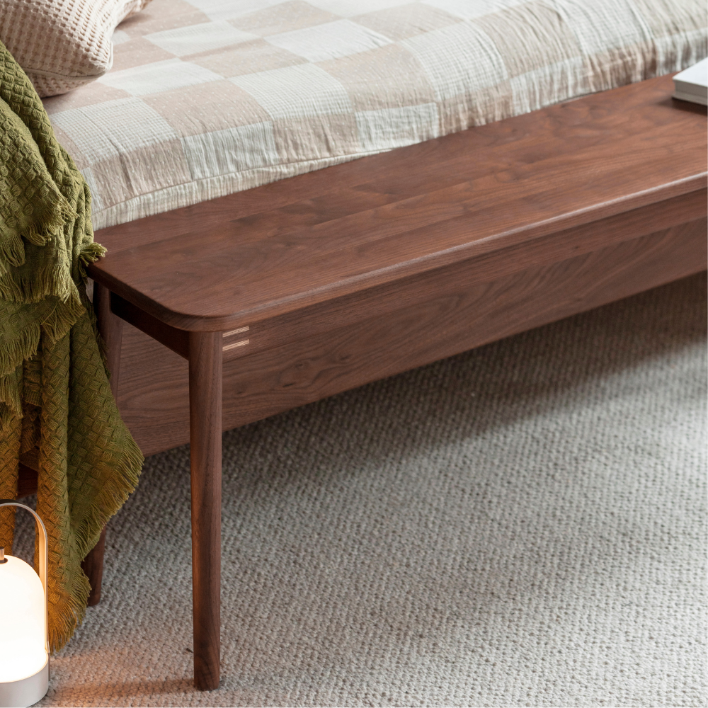 Newry Natural Solid Walnut Dining Bench