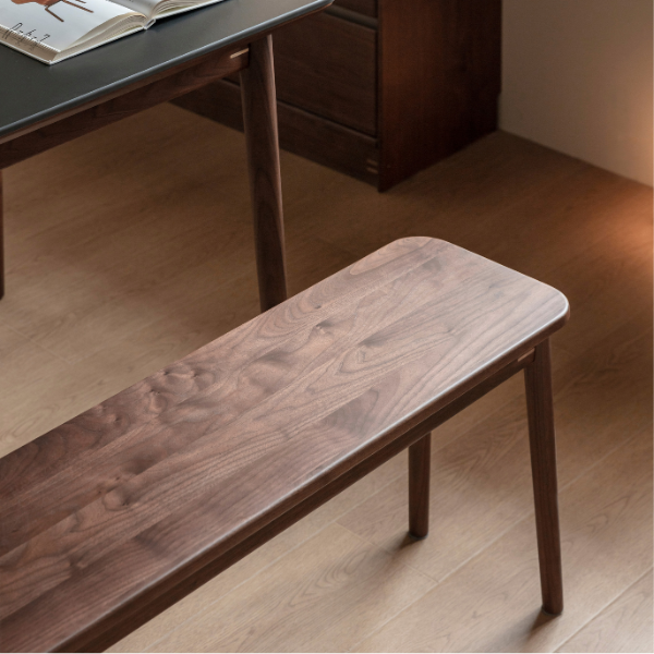 Newry Natural Solid Walnut Dining Bench