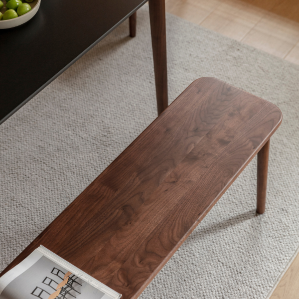 Newry Natural Solid Walnut Dining Bench
