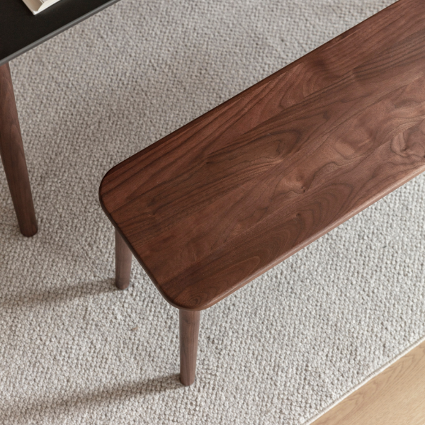 Newry Natural Solid Walnut Dining Bench
