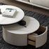 Nora Solid Coffee Table Set | nesting round coffee table with marble top for NZ family | Oak Furniture Store