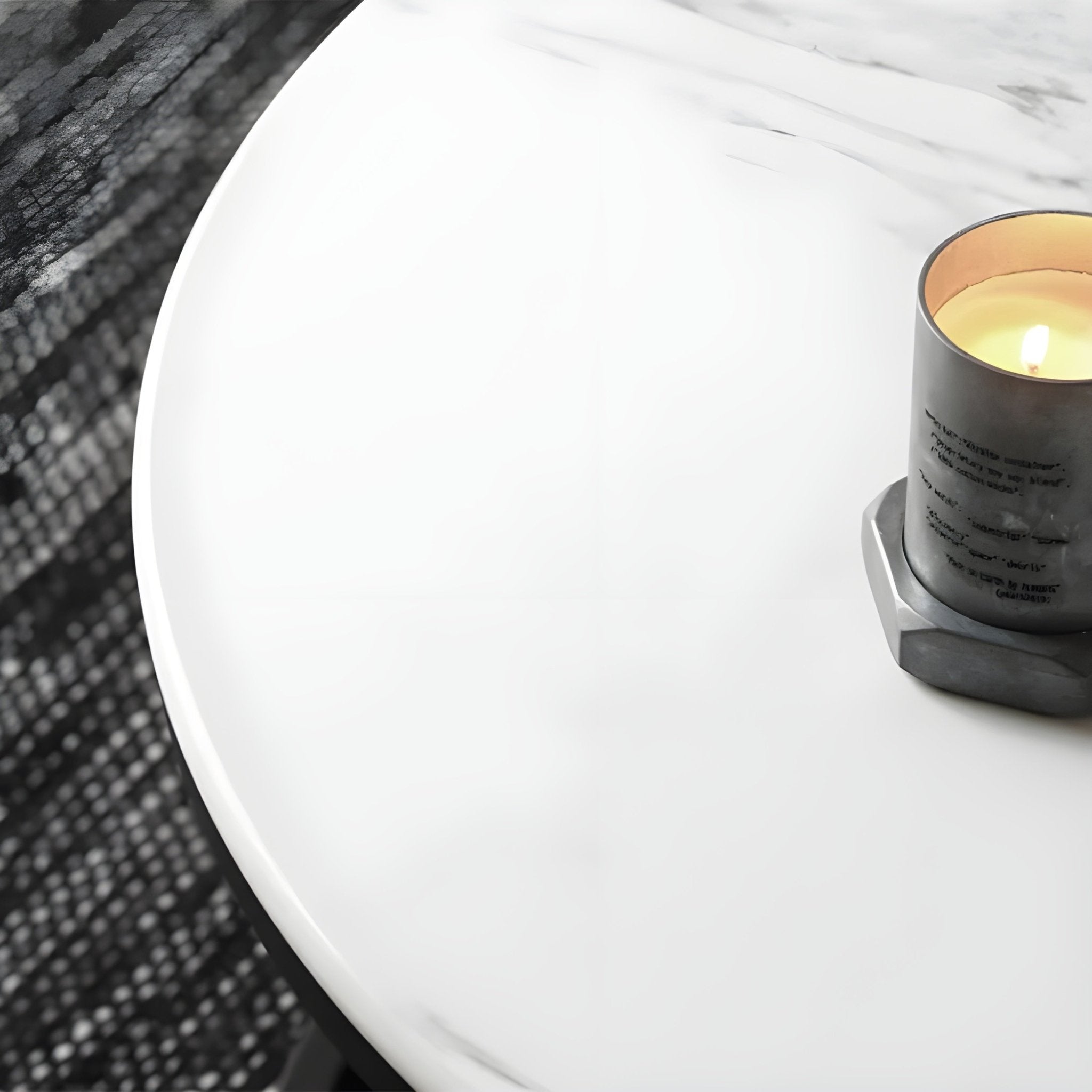 Nora Solid Coffee Table Set | nesting round coffee table with marble top for NZ family | Oak Furniture Store