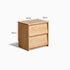 Norden Natural Solid Wood Bedside Table - Oak Furniture Store