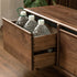 Novara Natural Solid Walnut Entertainment Unit | Oak Furniture Store