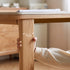 Ancona Natural Solid Oak Dining Table with Ceramic Top