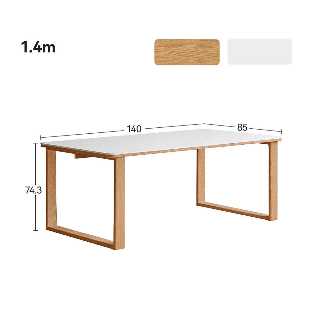 Ancona Natural Solid Oak Dining Table with Ceramic Top