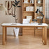 Ancona Natural Solid Oak Dining Table with Ceramic Top