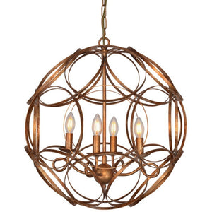 Ornate Gold Orb Chandelier Light RRL4050 - Oak Furniture Store