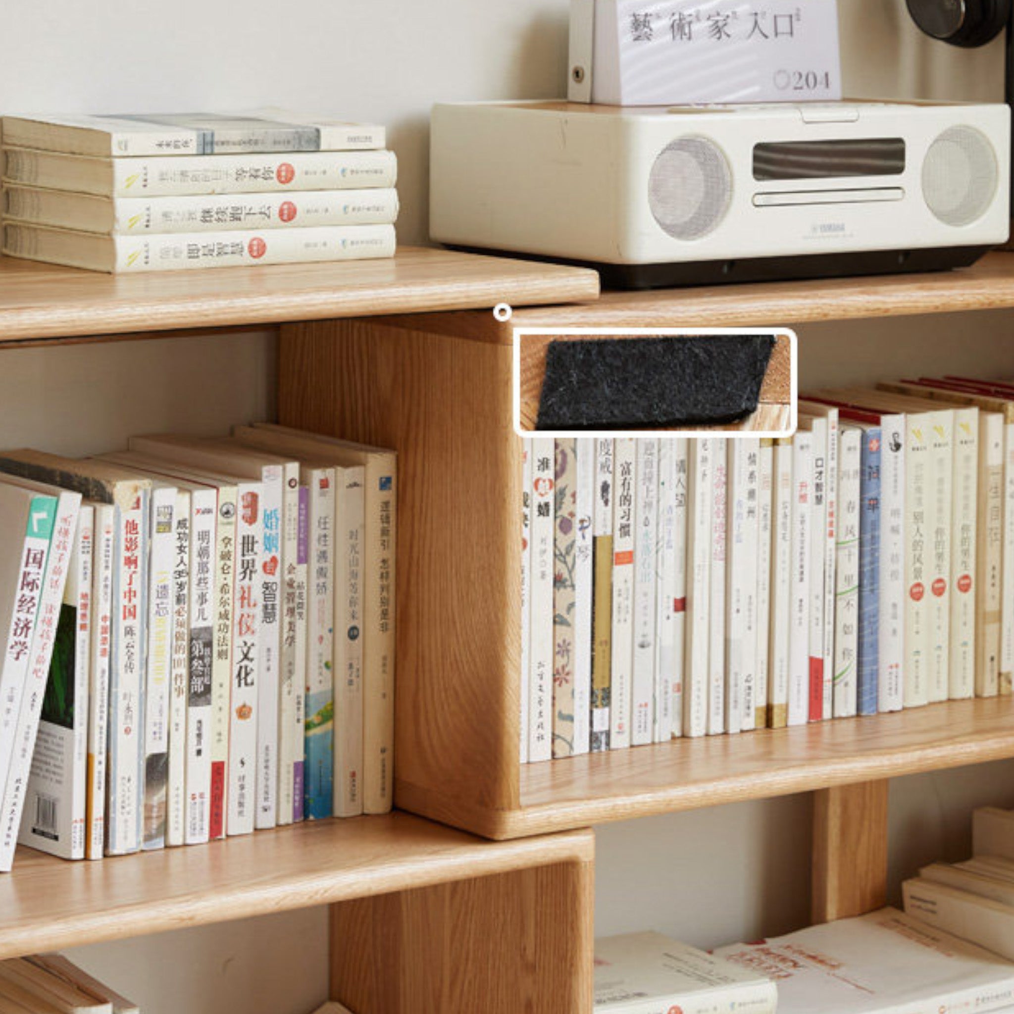 Orvieto Natural Solid Oak Extending Turning Bookcase