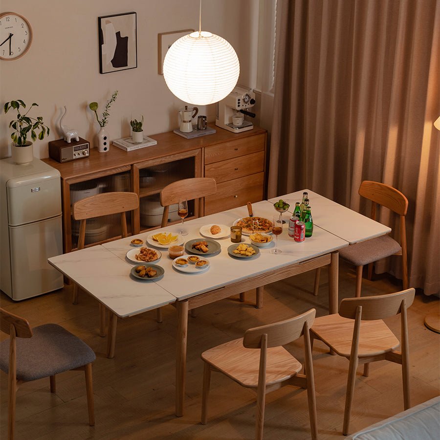 Oslo Natural Oak Extending Dining Table with Ceramic Top | Oak Furniture Store