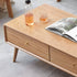 Oslo Natural Solid Oak Coffee Table Design 2 | square coffee table NZ with storage for living room | Oak Furniture Store
