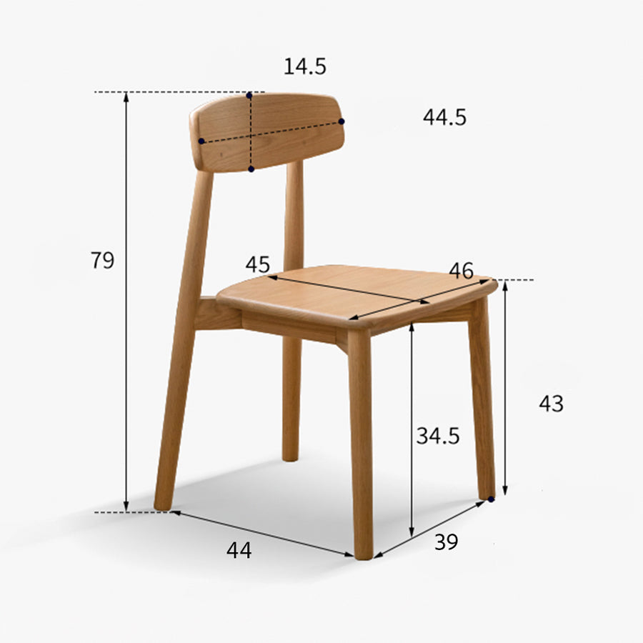 Oslo Natural Solid Oak Dining Chair