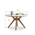Oslo Natural Solid Oak Round Dining Table with Ceramic Top | Oak Furniture Store