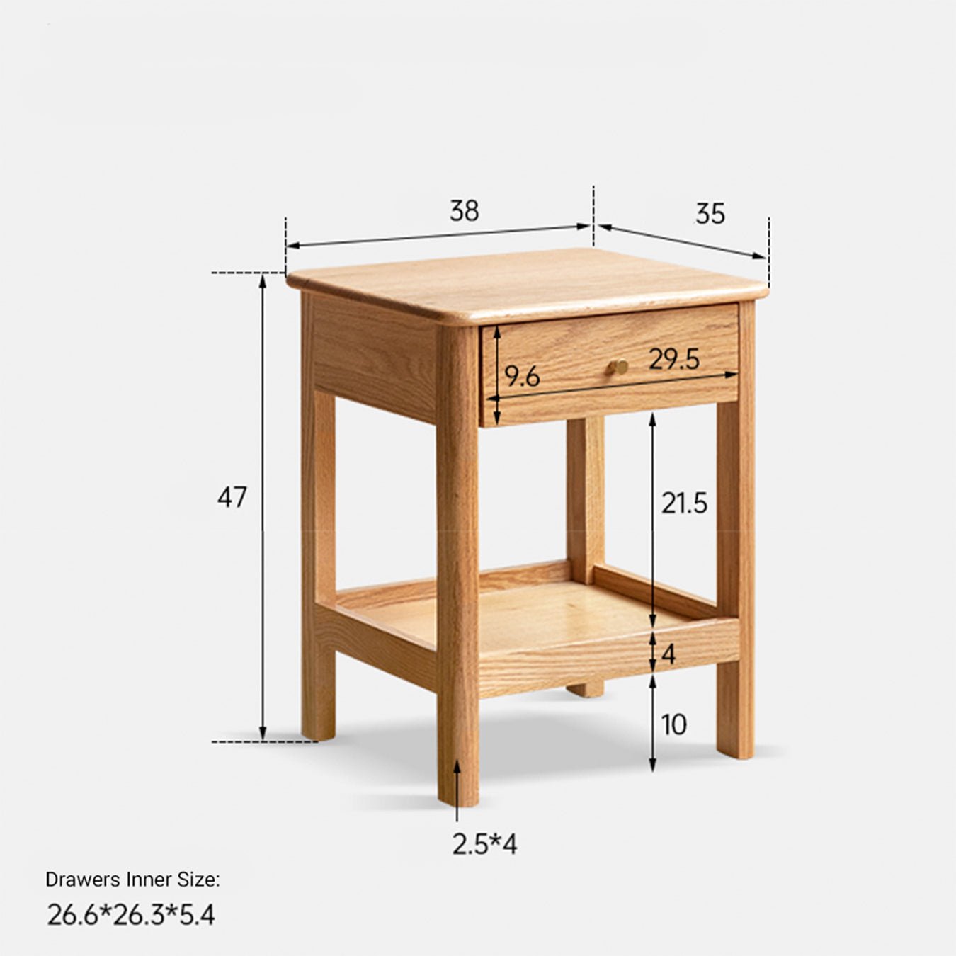 Oslo Natural Solid Oak Side Table | Oak Furniture Store