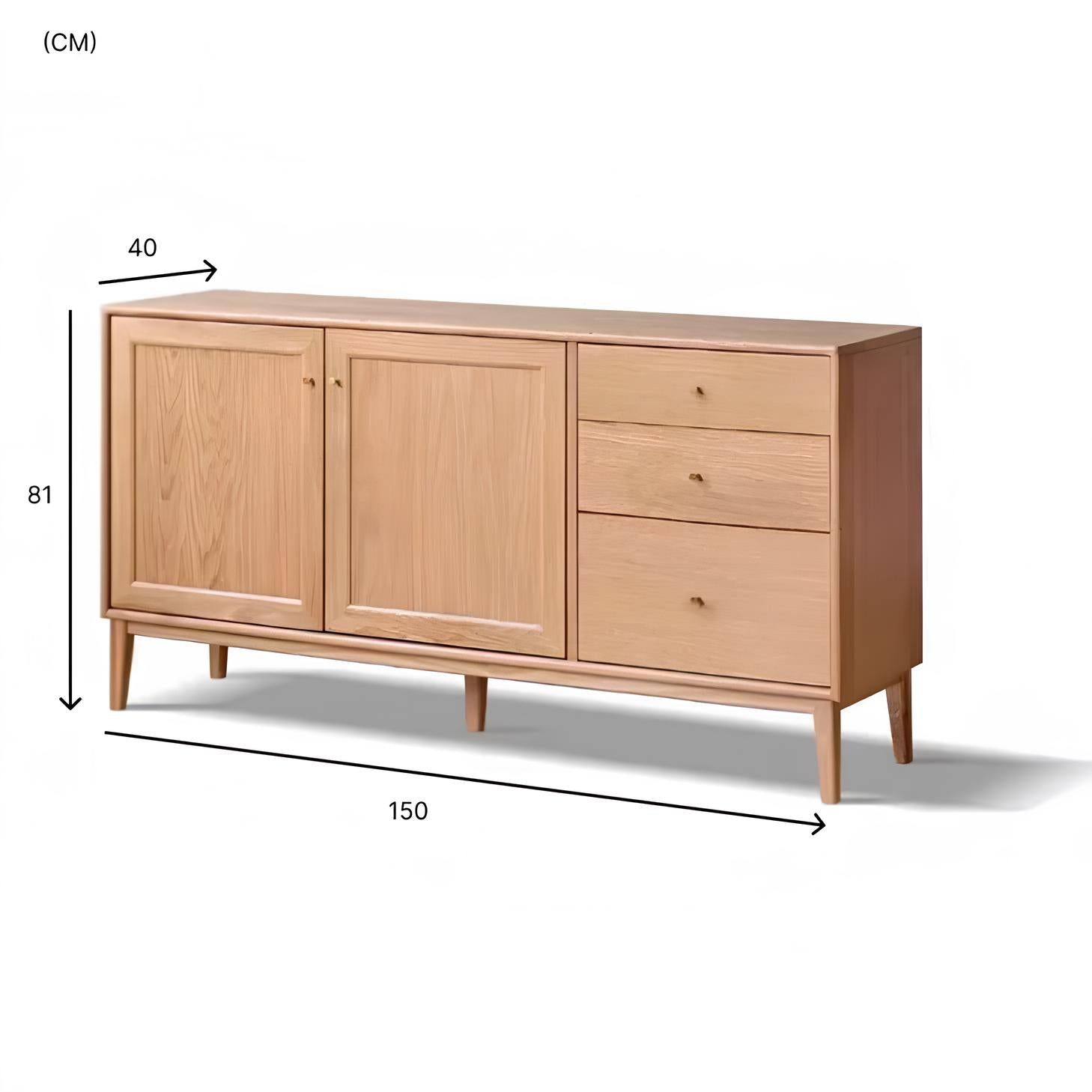 Oslo Natural Solid Oak Sideboard