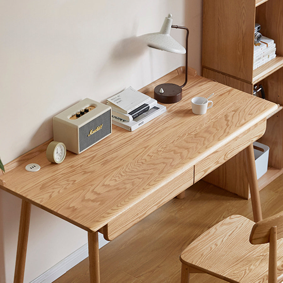 Oslo Natural Solid Oak Study Desk