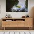 Oslo Natural Solid Oak Tall TV Unit