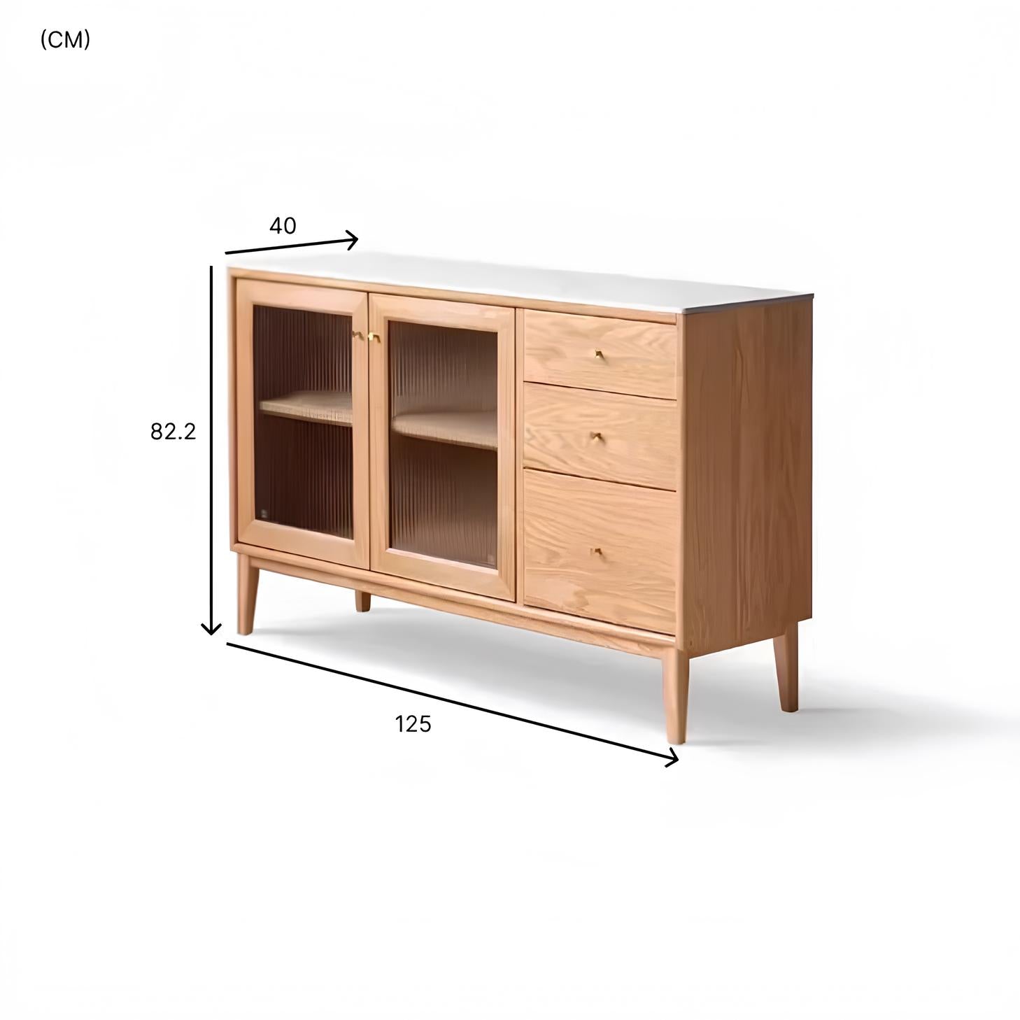 Oslo Solid Oak Sideboard With Ceramic Top
