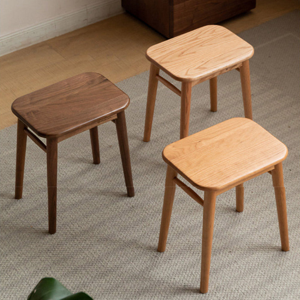 Ottana Natural Solid Hardwood Dressing Stool